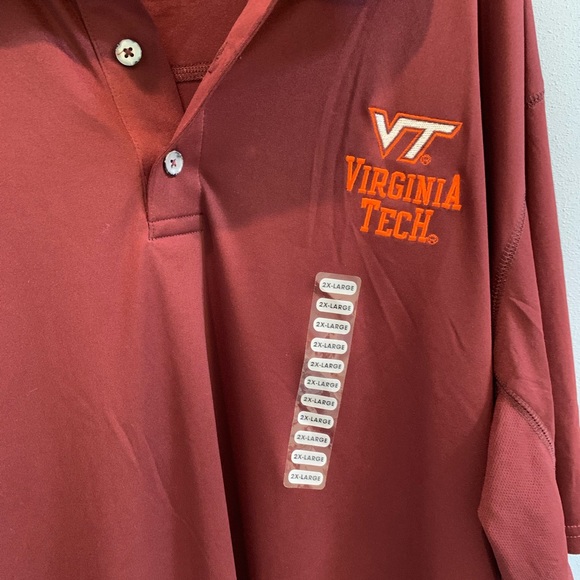Virginia Tech Hokies Maroon Dri-Fit Type Polo, 2XL - Picture 3 of 7